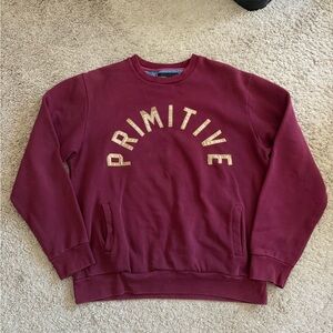Primitive Men's Maroon Crewneck Sweater